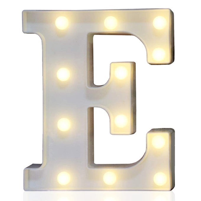 LED MARQUEE LETTER LIGHTS SIGN LIGHT UP ALPHABET LETTER FOR HOME PARTY WEDDING DECORATION E