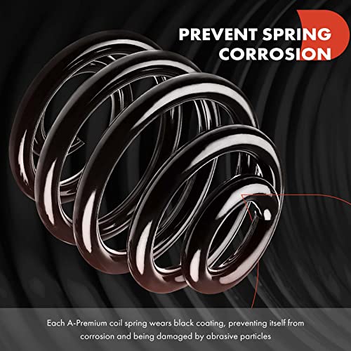 A-Premium 2Pcs Front Suspension Coil Spring Set Compatible with Nissan Sentra 2013 2017 2018 2019, Driver and Passenger Side, Replace# 540103SH0A, 540103SH2A - Image 3