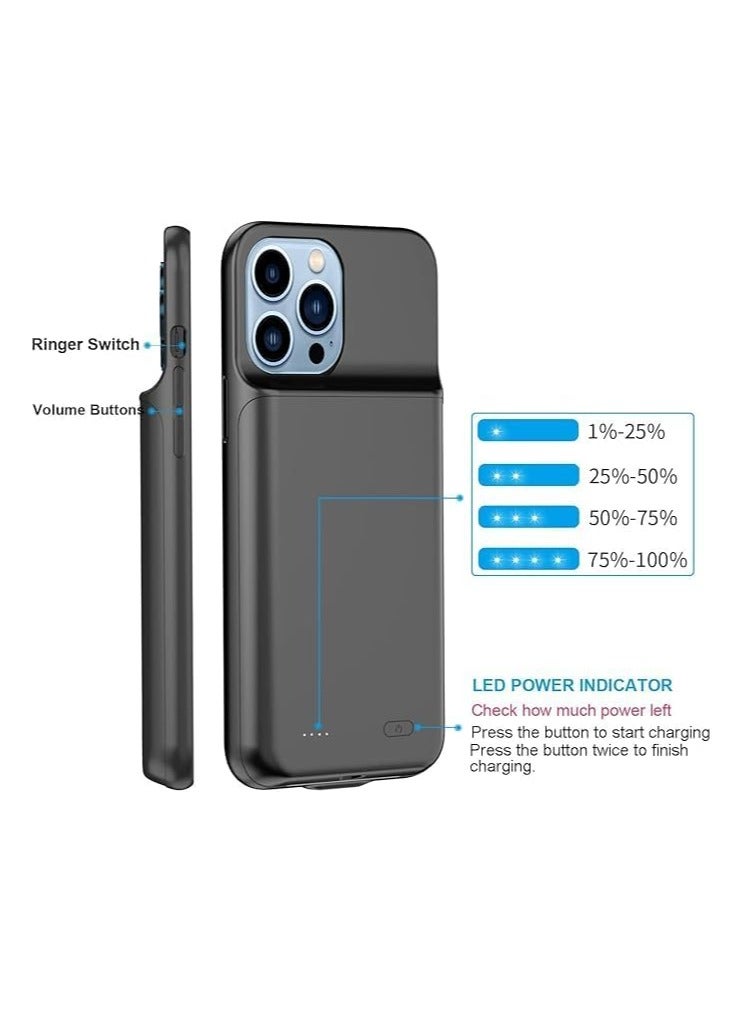 حافظة بطارية لهاتف iPhone 15 Pro max بسعة 7000 مللي أمبير في الساعة، حافظة بطارية قابلة للشحن وقابلة للحمل - Image 2