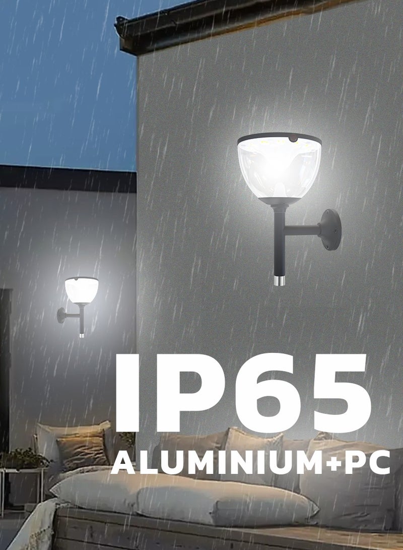 Vmax Modern Solar LED Wall Light – with 360° Coverage for Indoor & Outdoor Security – 20Cm Tall/19Cm Clear Dome – 3 Color Temperature Change – Warm/Natural/Cool White Light – For Home Office Garden - Image 5