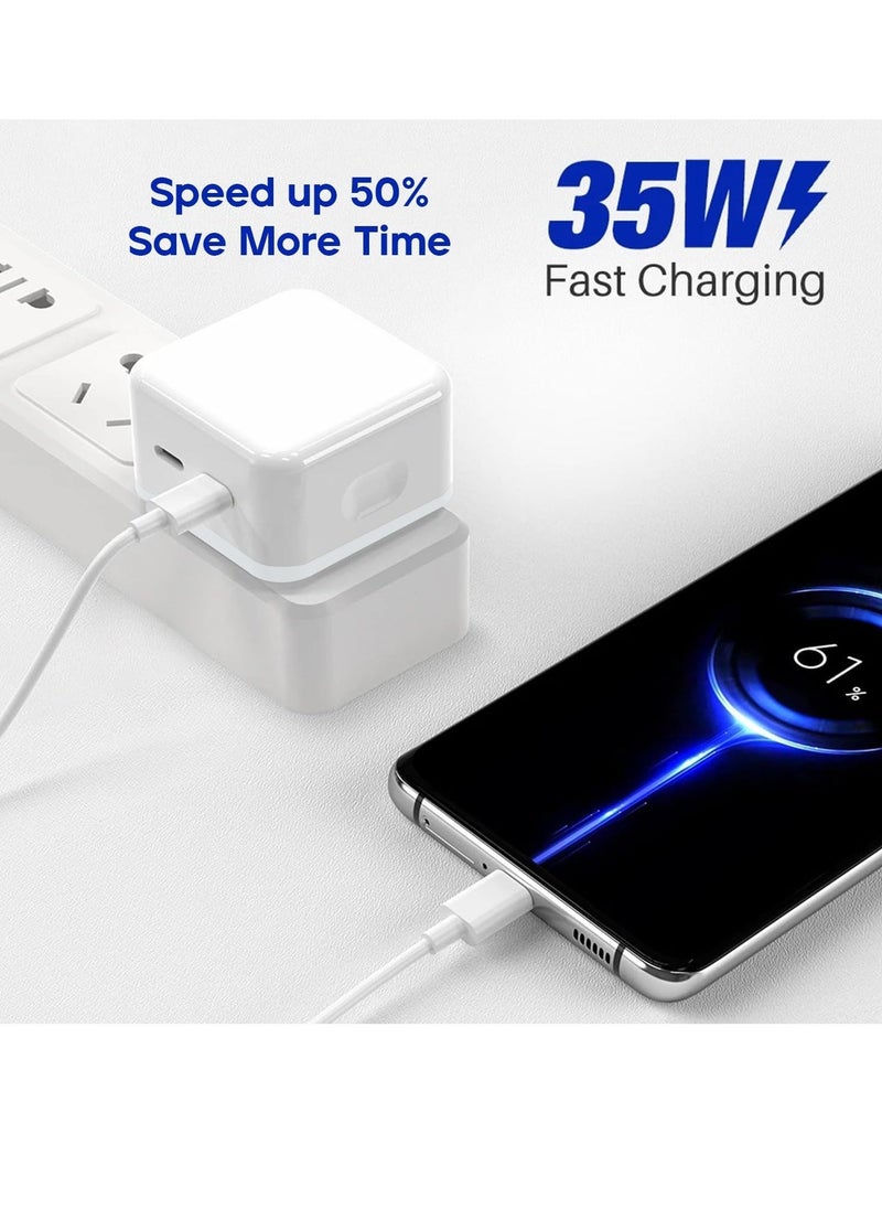 Raxoom "35W Dual USB-C Charger: Apple MFi Certified with 2M Type-C to Lightning Cable for Ultra-Fast iPhone Charging" - Image 3