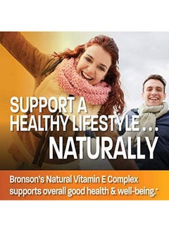 Bronson Natural Vitamin E Complex Supplement 400 IU 80% Dalpha Tocopherol Natural Antioxidant 250 Softgels  - Image 3