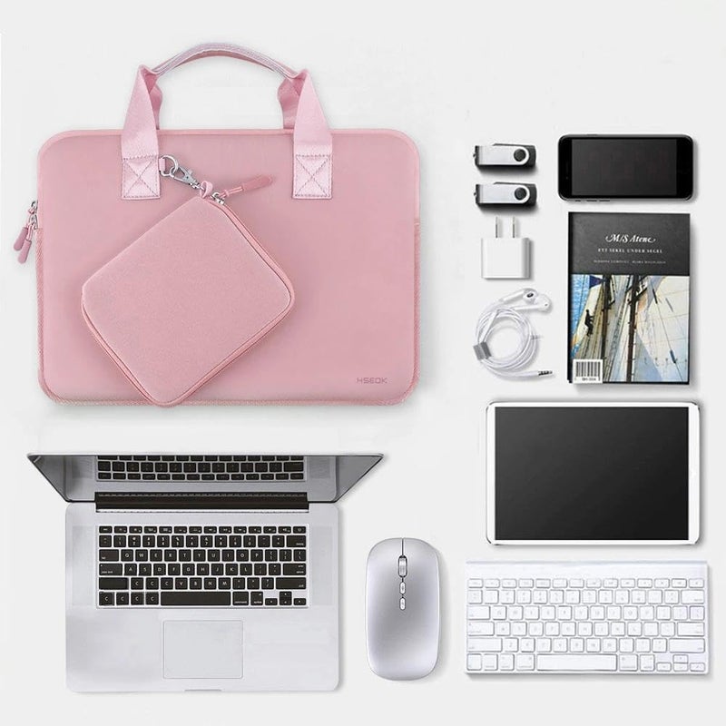 هسيوك حقيبة كمبيوتر محمول مقاس 15.6-16 بوصة مع حقيبة صغيرة، حقيبة نيوبرين متوافقة مع MacBook Pro 16 بوصة M4/M3/M2/M1، MacBook Pro 15.4 بوصة ومعظم أجهزة الكمبيوتر المحمولة مقاس 15.6-16 بوصة، P02K01 - Image 5