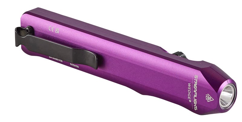 Streamlight 88818 Wedge 1000Lumen Max 300Lumen Standard 1200Candela Flat Everyday Carry Flashlight Includes USBC Cable and Lanyard Purple