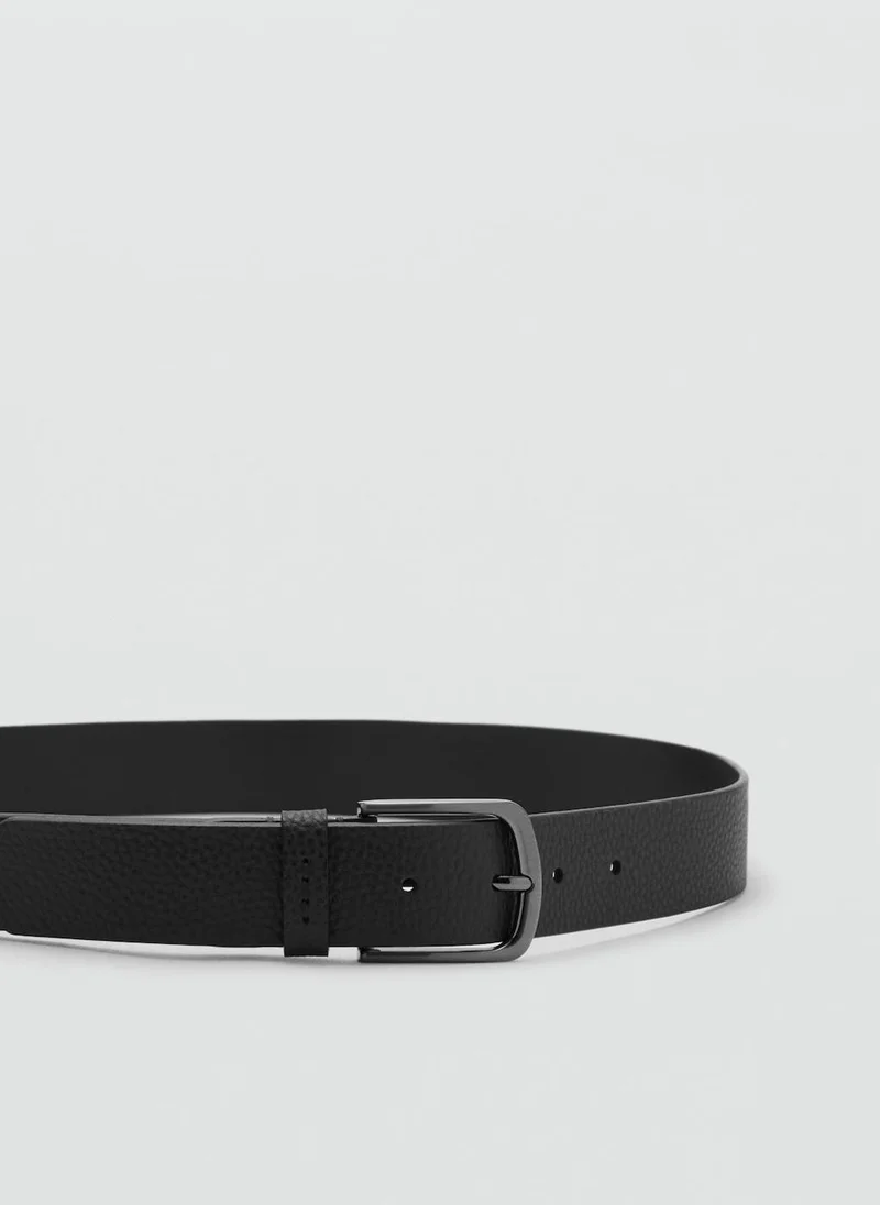 Mango Man Pebbled Leather Belt