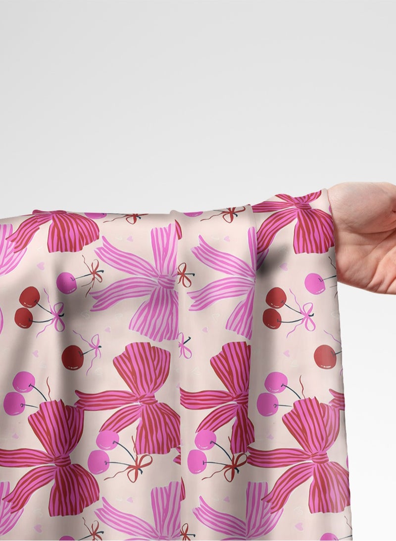 فيلاتو Ù‚Ù…Ø§Ø´ Ø­Ø±ÙŠØ± Ø§Ù„Ù„ÙŠÙ„ Ø¹Ø±Ø§Ù…Ù†ÙŠ Ø¨Ø§Ù„ÙŠØ§Ø±Ø¯Ø©ØŒ Ù�ÙŠÙˆÙ†ÙƒØ§Øª ÙˆØ±Ø¯ÙŠØ© Ø­Ù…Ø±Ø§Ø¡ØŒ Ø¬Ù„Ø§Ø¨ÙŠØ§Øª Ù…Ø®ÙˆÙŠØ± ÙƒØ±Ø²ÙŠØ©ØŒ Ø®ÙŠØ§Ø·Ø©ØŒ Ø¹Ø±Ø¶ 58 Ø¨ÙˆØµØ© - Image 1