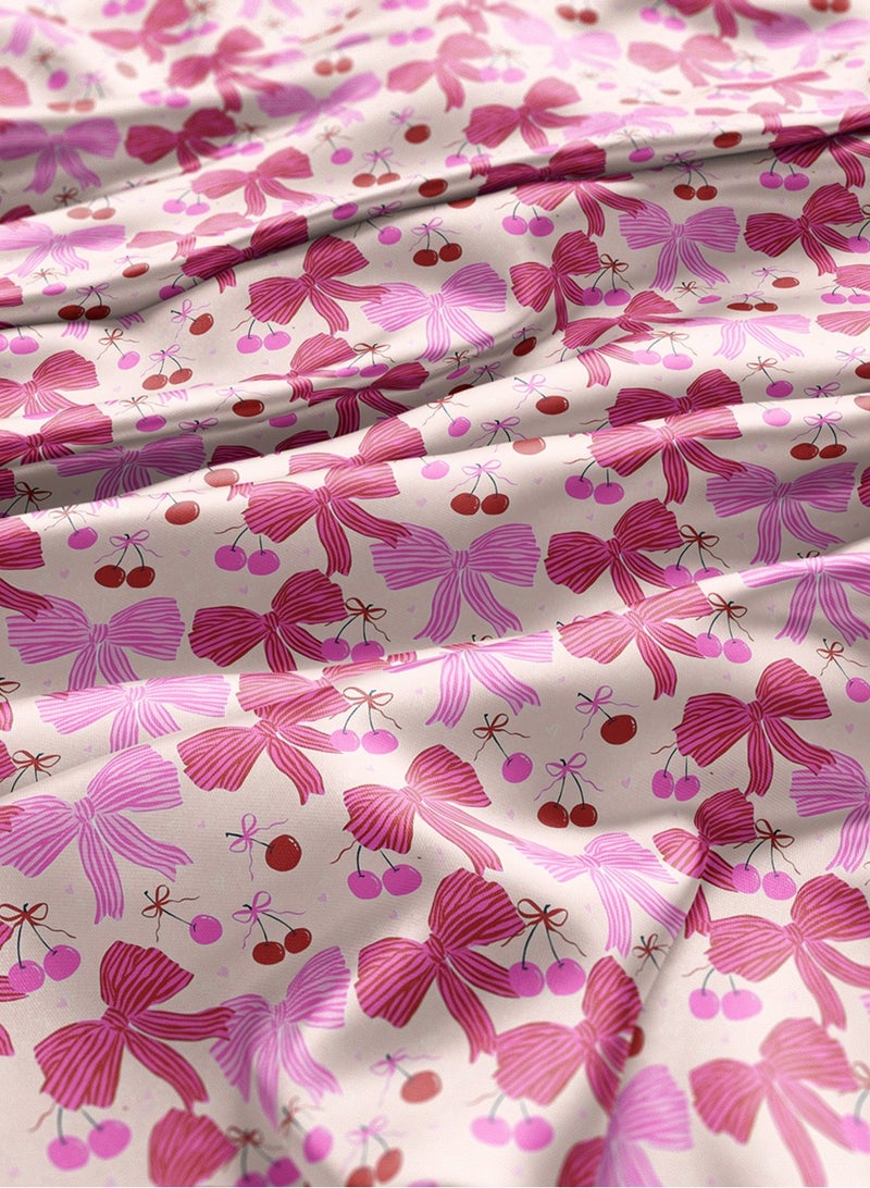 فيلاتو Ù‚Ù…Ø§Ø´ Ø­Ø±ÙŠØ± Ø§Ù„Ù„ÙŠÙ„ Ø¹Ø±Ø§Ù…Ù†ÙŠ Ø¨Ø§Ù„ÙŠØ§Ø±Ø¯Ø©ØŒ Ù�ÙŠÙˆÙ†ÙƒØ§Øª ÙˆØ±Ø¯ÙŠØ© Ø­Ù…Ø±Ø§Ø¡ØŒ Ø¬Ù„Ø§Ø¨ÙŠØ§Øª Ù…Ø®ÙˆÙŠØ± ÙƒØ±Ø²ÙŠØ©ØŒ Ø®ÙŠØ§Ø·Ø©ØŒ Ø¹Ø±Ø¶ 58 Ø¨ÙˆØµØ© - Image 3