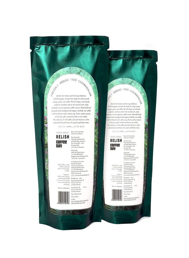 Cafe Coffee Day - RELISH 70% & 30% Chicory - 200gm each (Pack of 2) | Medium to Dark Roast | South Indian Filter | Fresh from Chikmagalur factory - Image 4