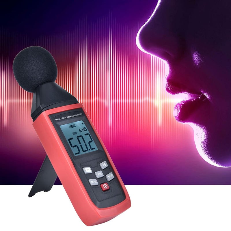 TA8151 Plastic Digital Noise Tester 30 130 dB LCD Sound Level Meter For Construction - Image 4