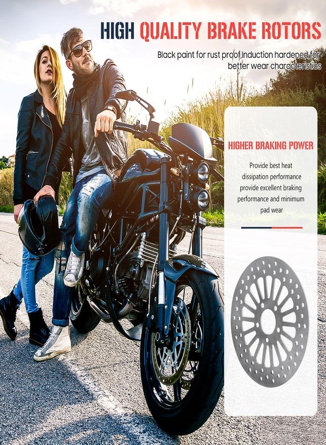 ISEYEC 11.8" Front Brake Rotor For Harley Davidson Touring Models for Road King for Street Glide for Road Glide for Ultra Limitid with Bolts Set Round Holes Stainless Steel Disc 2008-2013 - Image 5