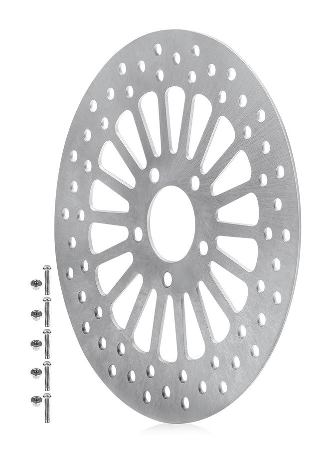 ISEYEC 11.8" Front Brake Rotor For Harley Davidson Touring Models for Road King for Street Glide for Road Glide for Ultra Limitid with Bolts Set Round Holes Stainless Steel Disc 2008-2013 - Image 1