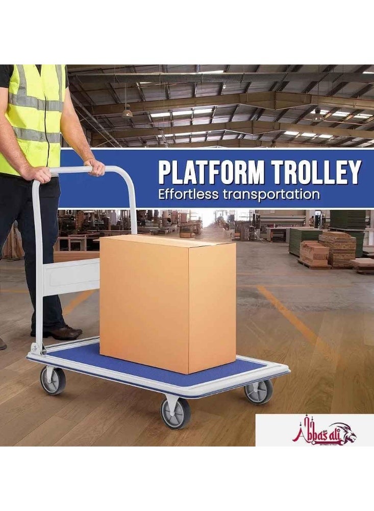 Abbasali Platform Trolley Cart Heavy Duty Trolley With Anti Slip Metal Platform - Image 2