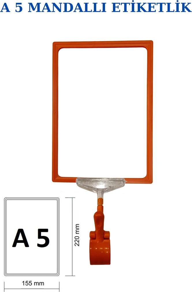 اسطنبول مانكين Istanbul Model 3 Pieces A5 Latch Shelf Tag Basket Tag Framed Label Holder Donkey Hanger Tag