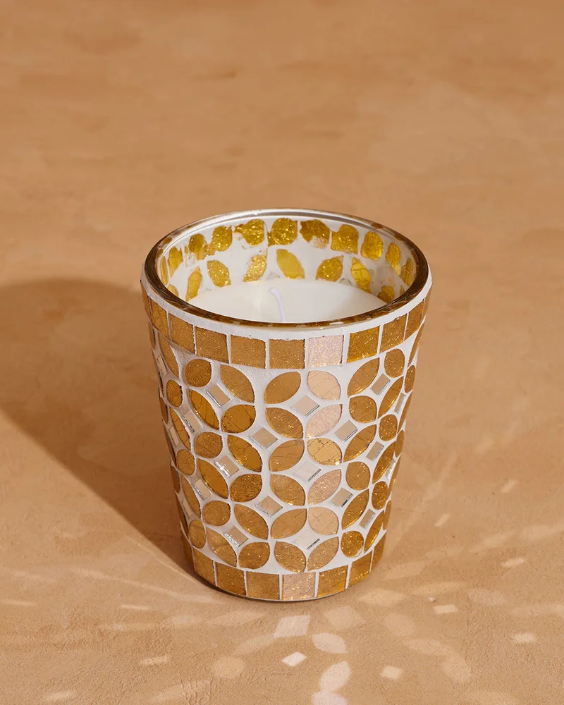 REDTAG Gold 8% Scented Candle In Glass Holder