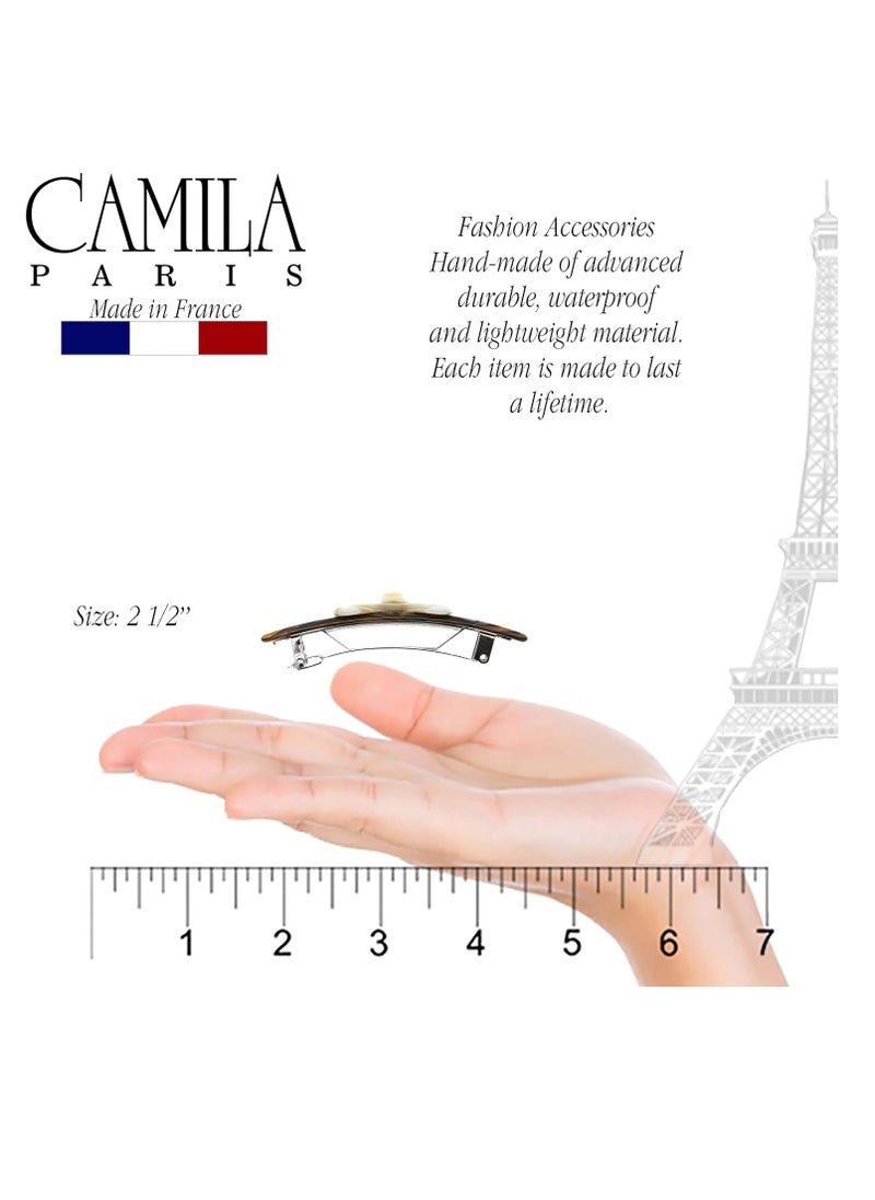 Camila Paris CP3370 French Hair Barrette Clip for Girls, Handmade Onyx and Alba, Strong Hold Grip Hair Clips for Women, No Slip and Durable Styling Girls Hair Accessories, Made in France - pzsku/Z88E1DF6CD9BB34C4CB0CZ/45/_/1736860464/0a2c2cbe-e623-4a07-a708-83495e15b7fe