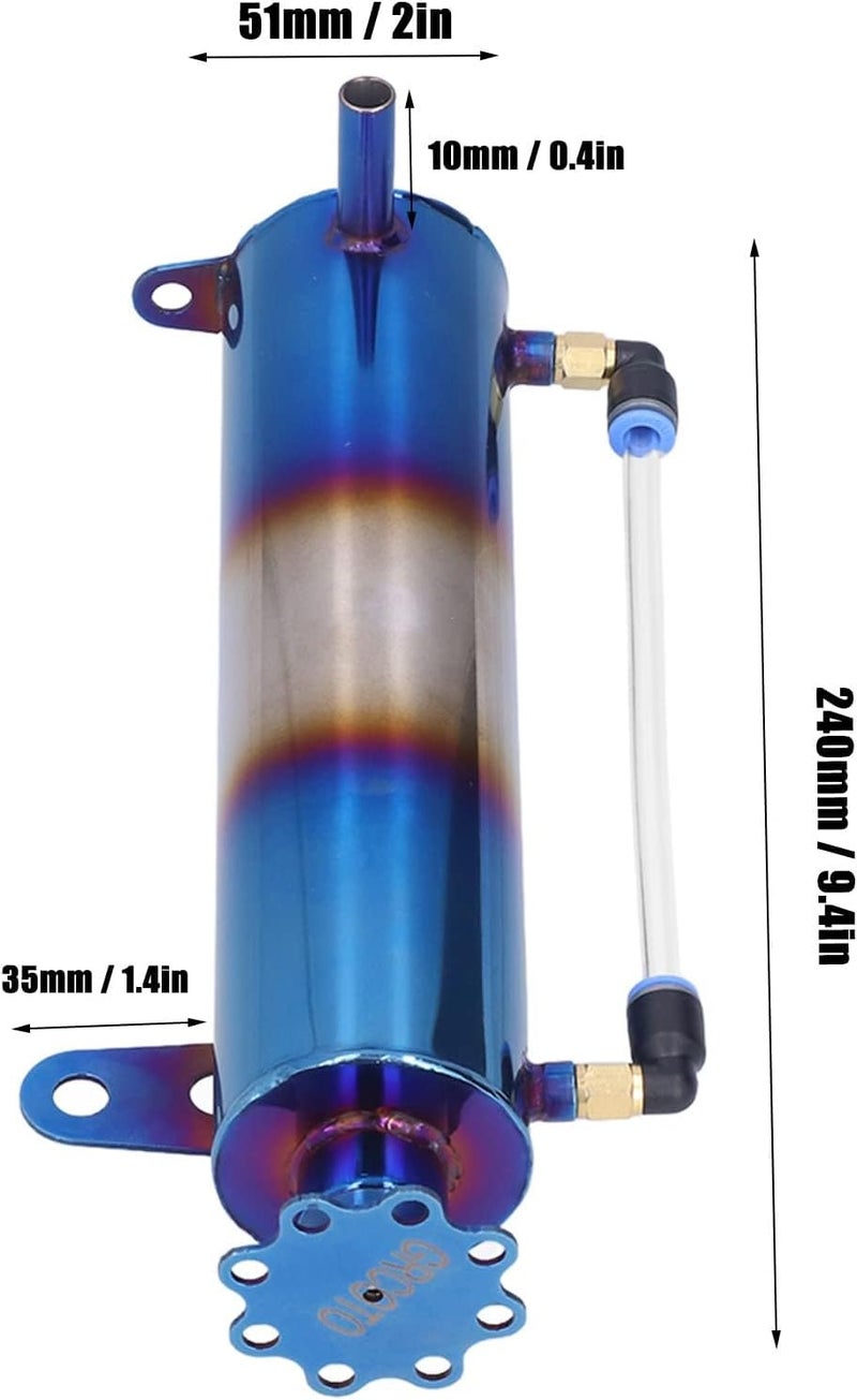 Coolant Overflow Tank, Universal 500ML Aluminum Car Radiator Overflow Coolant Tank Oil Catch Bottle Reservoir Expansion - Image 2