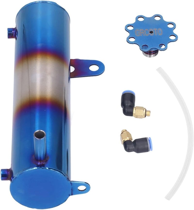 Coolant Overflow Tank, Universal 500ML Aluminum Car Radiator Overflow Coolant Tank Oil Catch Bottle Reservoir Expansion - Image 1