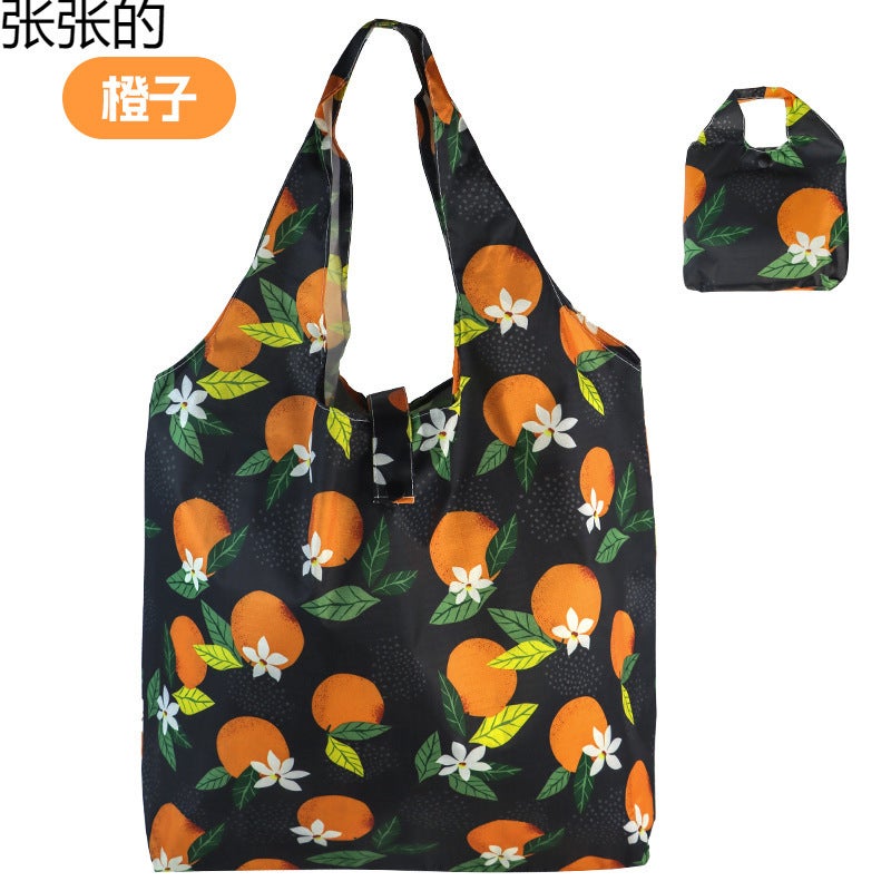 New Waterproof Large Capacity Folding Shopping Bag Printed Portable Handbag Environmentally Friendly Storage Bag - Image 2