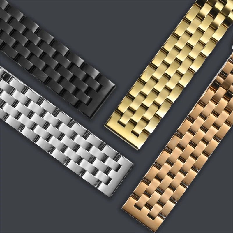 Bluejw Hot Sale Stainless Steel Watch Bands – Replace the Watch Strap with Straight Curved End Adaptor, Multicolor Metal Replacement Straps for 10-24mm Watches - Image 2