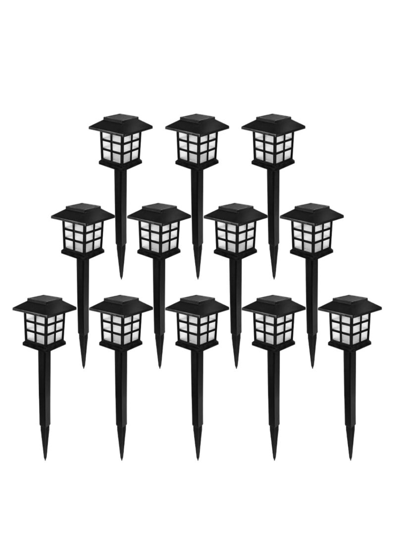 BLUE CORAL Solar Pathway LED Lights 12-Pack Waterproof Outdoor Solar Lamp for Garden Landscape Yard Patio Driveway Walkway Lighting (Warm)  - Image 1