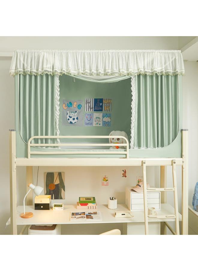 Bluejw 15N Princess Wind Bed Curtain Mosquito Net Female Student Dormitory Integrated All-inclusive Bedroom Top Bed Small Fresh Shading Bed - Image 2