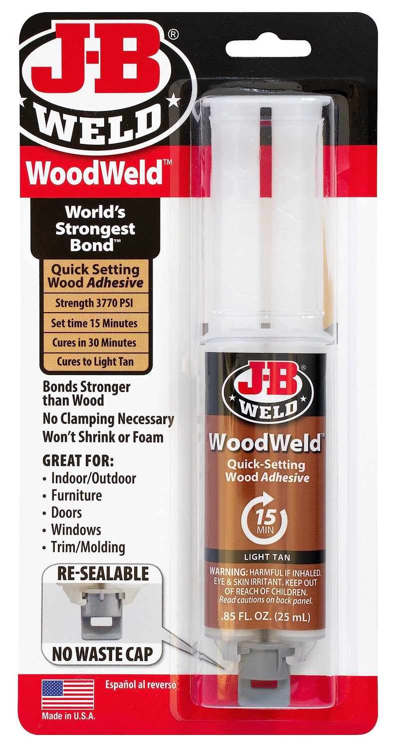 حقنة إيبوكسي JB Weld 50151 WoodWeld لون تان فاتح 85 أونصة سائلة