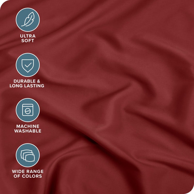 Bare Home Fitted Bottom Sheet Queen Size - Premium 1800 Microfiber - Ultra-Soft Hotel Luxury - Deep Pocket - Durable and Long Lasting (Queen  Rosewood) - Image 2