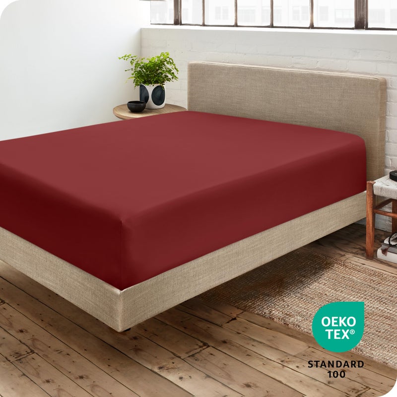 Bare Home Fitted Bottom Sheet Queen Size - Premium 1800 Microfiber - Ultra-Soft Hotel Luxury - Deep Pocket - Durable and Long Lasting (Queen  Rosewood) - Image 4
