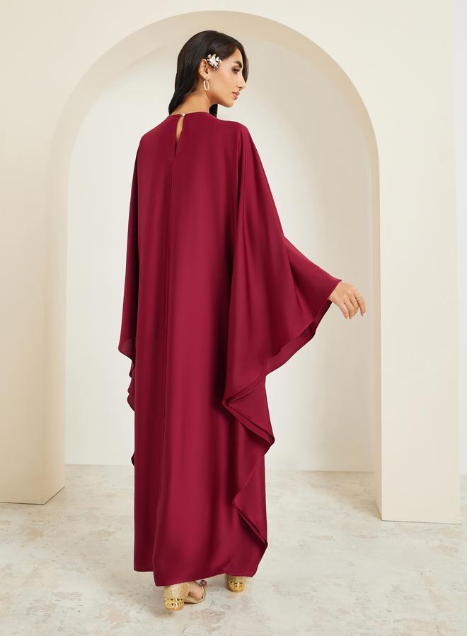 Amirah Women Draped Kimono Sleeves Jalabiya - Image 5