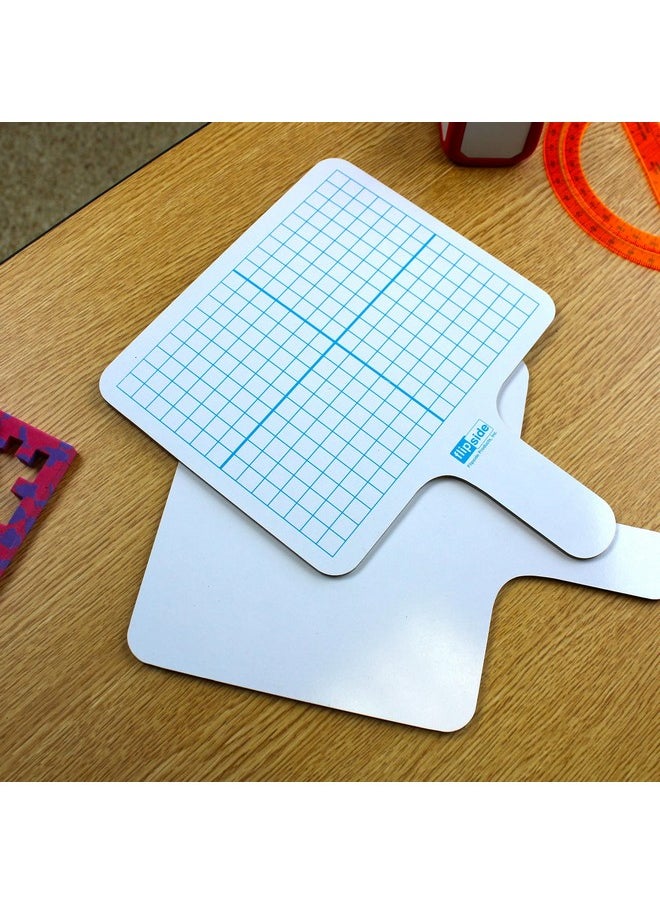 Flipside Products Rectangular Graph Dry Erase Answer Paddles, Double-Sided, Auction, Handheld Whiteboard, Handle Response Board, Classroom Dry Erase, Math Practice, Pack Of 12  - Image 4