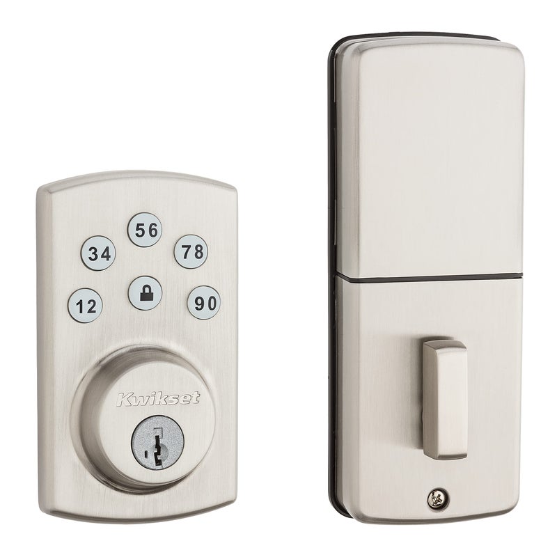 Kwikset Powerbolt 907 Keyless Entry Deadbolt Electronic Door Lock, 6 Button Keypad, Auto Locking, with Keyed Pick Resistant SmartKey Re-Key Security Technology, Satin Nickel - Image 4