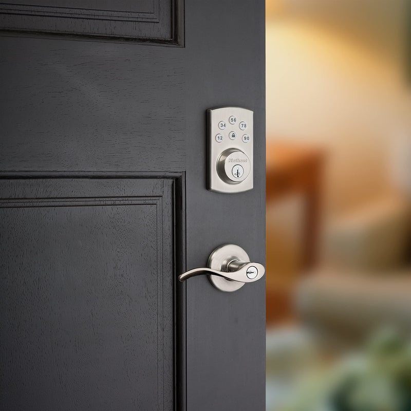 Kwikset Powerbolt 907 Keyless Entry Deadbolt Electronic Door Lock, 6 Button Keypad, Auto Locking, with Keyed Pick Resistant SmartKey Re-Key Security Technology, Satin Nickel - Image 5