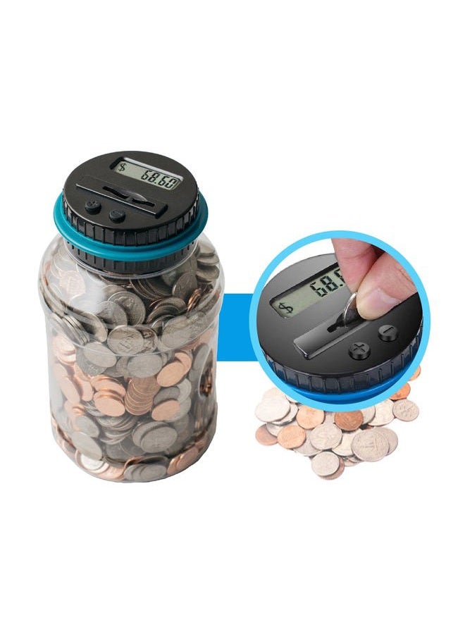 Houseify Electronic Piggy Bank by Houseify, Digital Bank Coin Counter w/LCD Screen, US Coins, Gift for Adults, Teens, Families, Couples, Coworkers, Counts 800-1000 Coins, Takes 2 AAA Batteries - Image 3