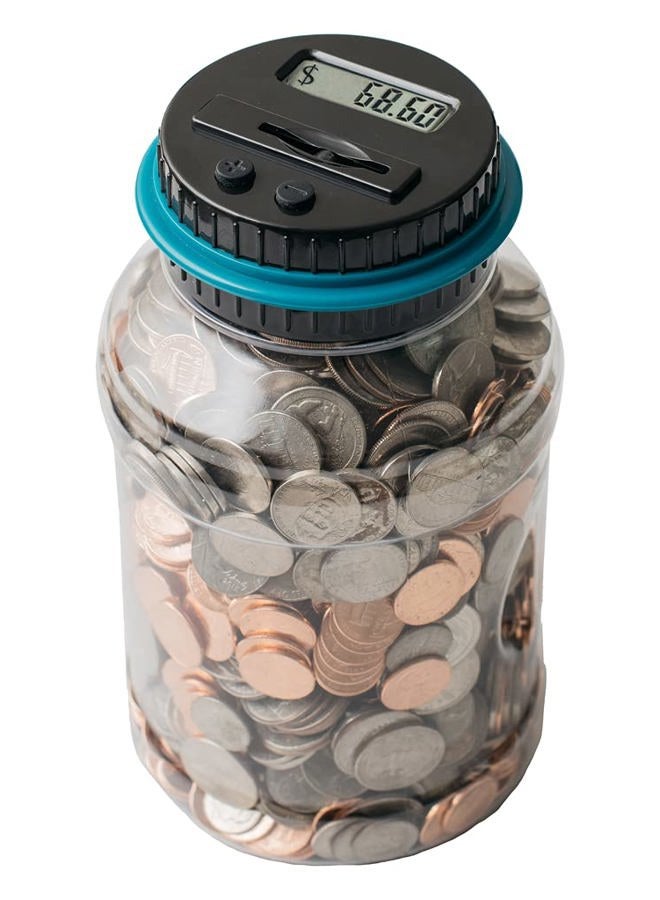 Houseify Electronic Piggy Bank by Houseify, Digital Bank Coin Counter w/LCD Screen, US Coins, Gift for Adults, Teens, Families, Couples, Coworkers, Counts 800-1000 Coins, Takes 2 AAA Batteries - Image 2