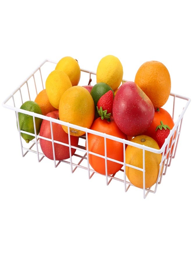Orgneas Freezer Organizer Bins Metal Wire Storage Baskets for Upright Refrigerator Chest Freezer, Kitchen Pantry Storage and Organization for Fruit Vegetable Soda Cans Toys and Snacks, Set of 4 - Image 3