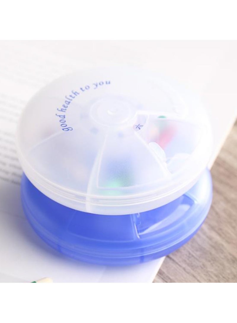 Transperant Weekly 7 - Pills Organiser Supplements Vitamins | East to Carry Travel | Home | Office | Round Box - Image 4