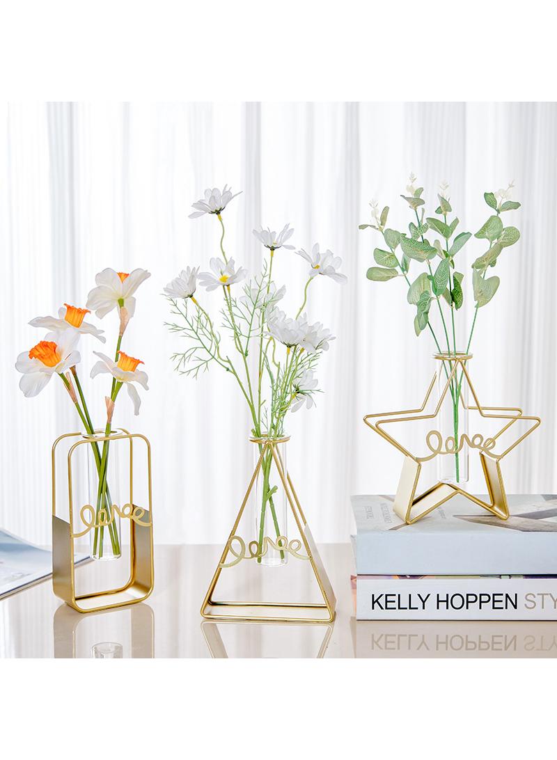 1pcs Creative Decorative Vase Decoration, Living Room, Desktop, Home, Iron Art Decoration - Image 1