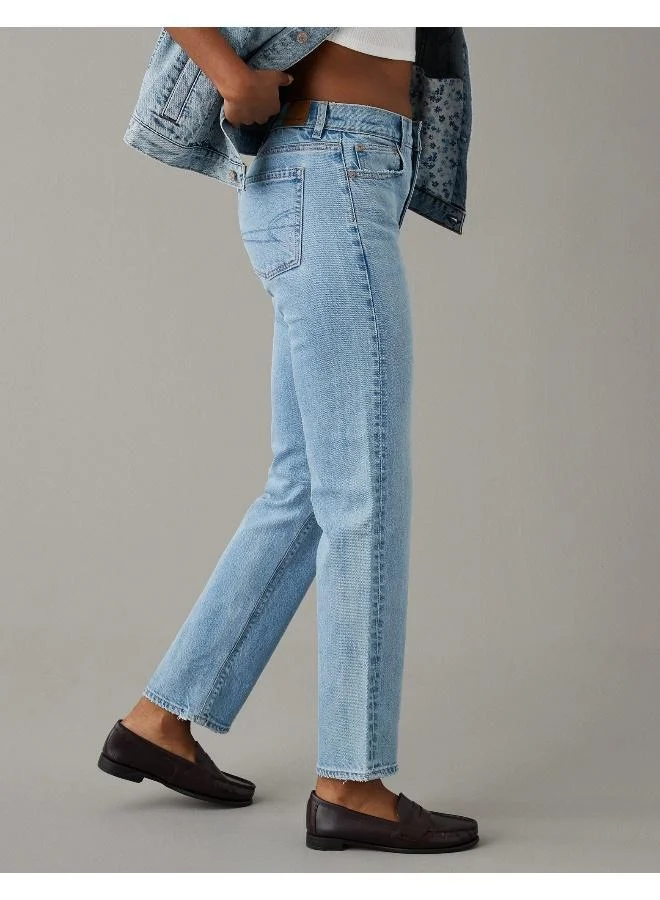 American Eagle AE Stretch Super High-Waisted Ankle Straight Jean