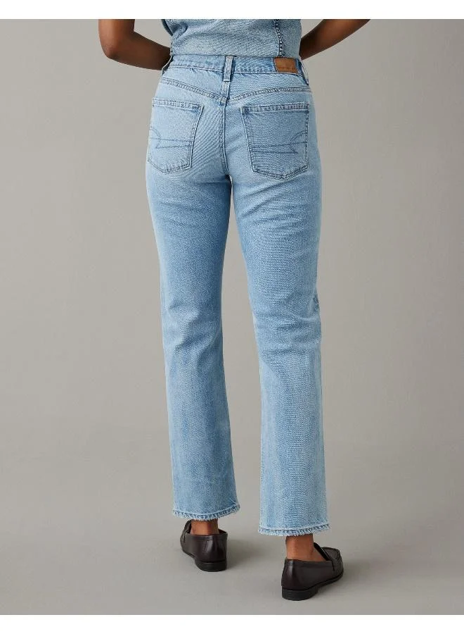 American Eagle AE Stretch Super High-Waisted Ankle Straight Jean