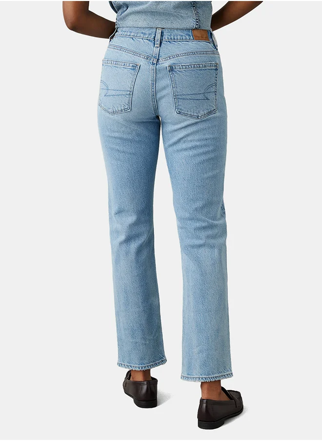 امريكان ايجل AE Stretch Super High-Waisted Ankle Straight Jean