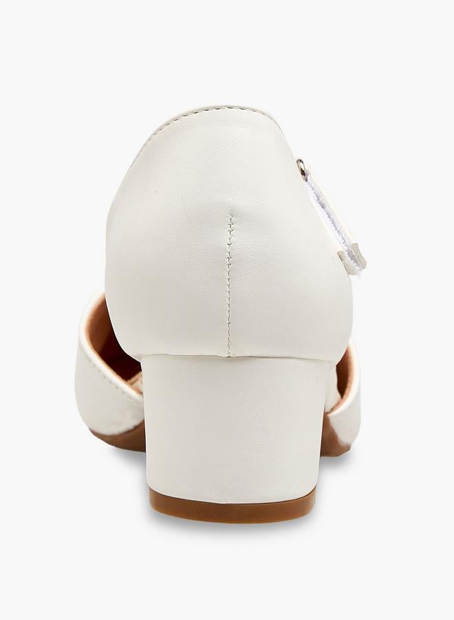 Flora Bella By Shoexpress Girls Block Heel Ballerina Shoes - Image 5