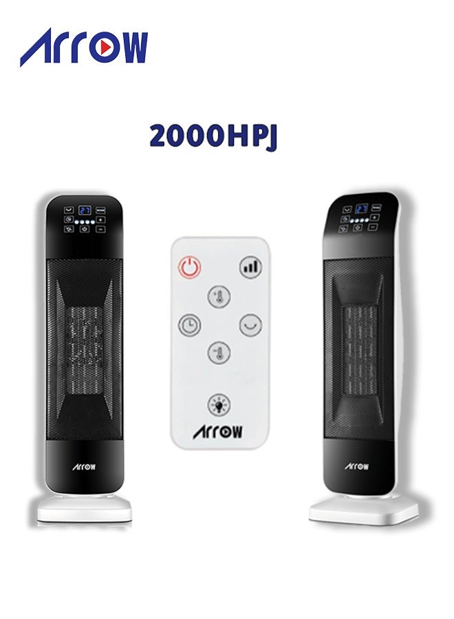 Arrow 2000W PTC Ceramic, Oscillating Fan Heater | Infrared Remote Control | Digital Room Temperature Setting | 2 Heating Levels | High-Quality PTC Ceramic | Sensor Touch Control Panel | Model: RO-2000HPJ - Image 2