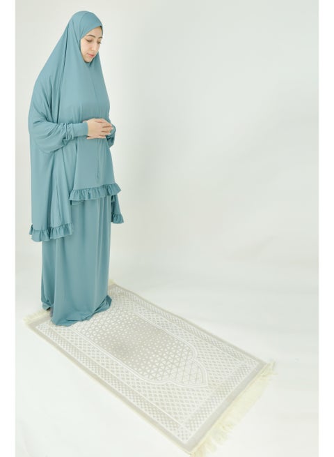 DAMAS COLLECTION Two Piece Islamic prayer dress women with sleeve - Prayer  Clothes for Women - Prayer Abaya For women - Jilbab 2 piece, Umrah  essentials for women - Prayer set |