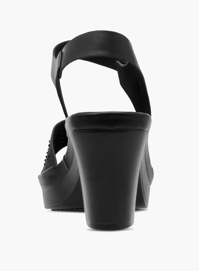 Le Confort Women Laser Cut Strap Sandals with Block Heels - Image 5