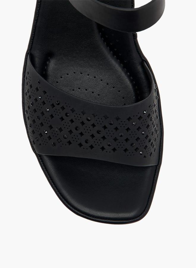 Le Confort Women Laser Cut Strap Sandals with Block Heels - Image 4