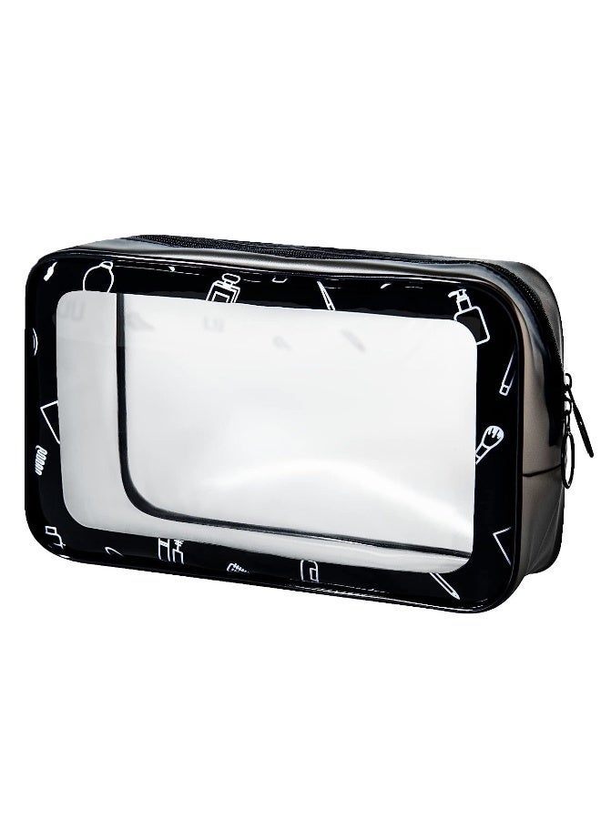 Clear Travel Toiletry Bag, Make up Bag Clear Wash Bag Travel Cosmetic Bag Waterproof Toiletry Bags for Women, Women and Kids - Image 1