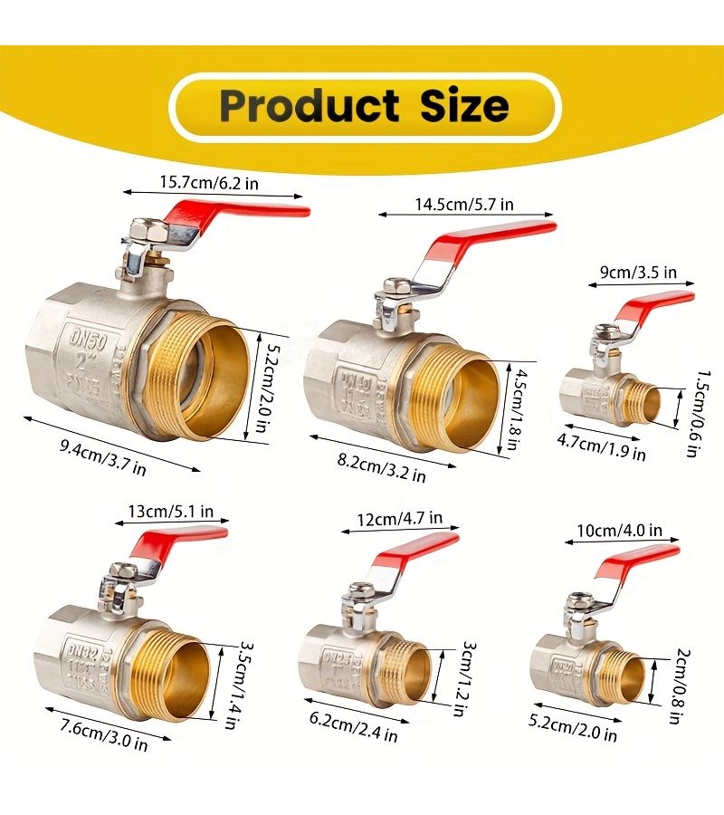 1 قطعة صمام كروي نحاسي SV600W25 DN15 DN20 DN25 مفتاح مياه نحاسي بالكامل مقاوم لدرجات الحرارة العالية بخيط قياسي للاستخدام المنزلي - Image 4