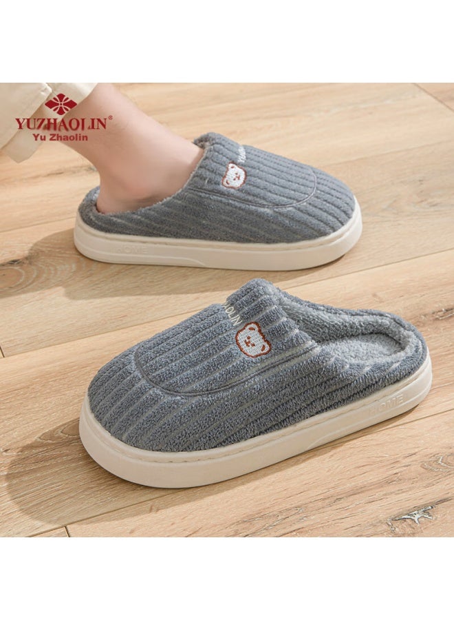 YUZHAOLIN Yuzhaolin Unisex Winter Cotton Slippers Plush Warm Anti