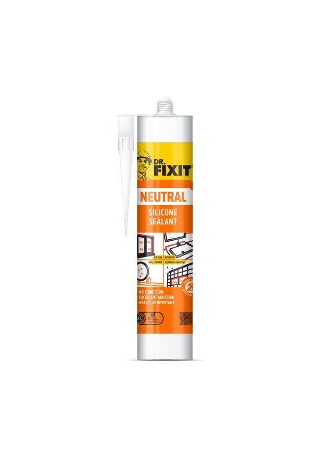 Dr. Fixit Dr. Fixit Neutral Silicone Sealant Clear 280 ML   High-Performance  Odor-Free Adhesive for Metals  Plastics  Glass  and Masonry  - Image 1