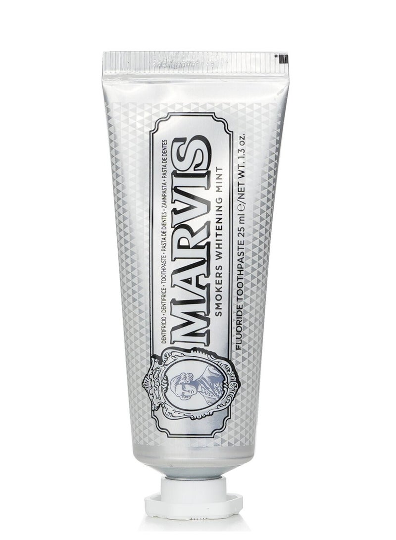 مارفيس مسافرة حجم المدخنين تبييض معجون الأسنان النعناع (25 مل) – تبييض الأسنان الطبيعي، إزالة اللوحة والتنفس الطازج طويل الأمد - Image 2